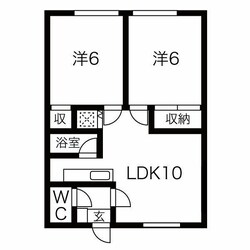 サン富丘の物件間取画像